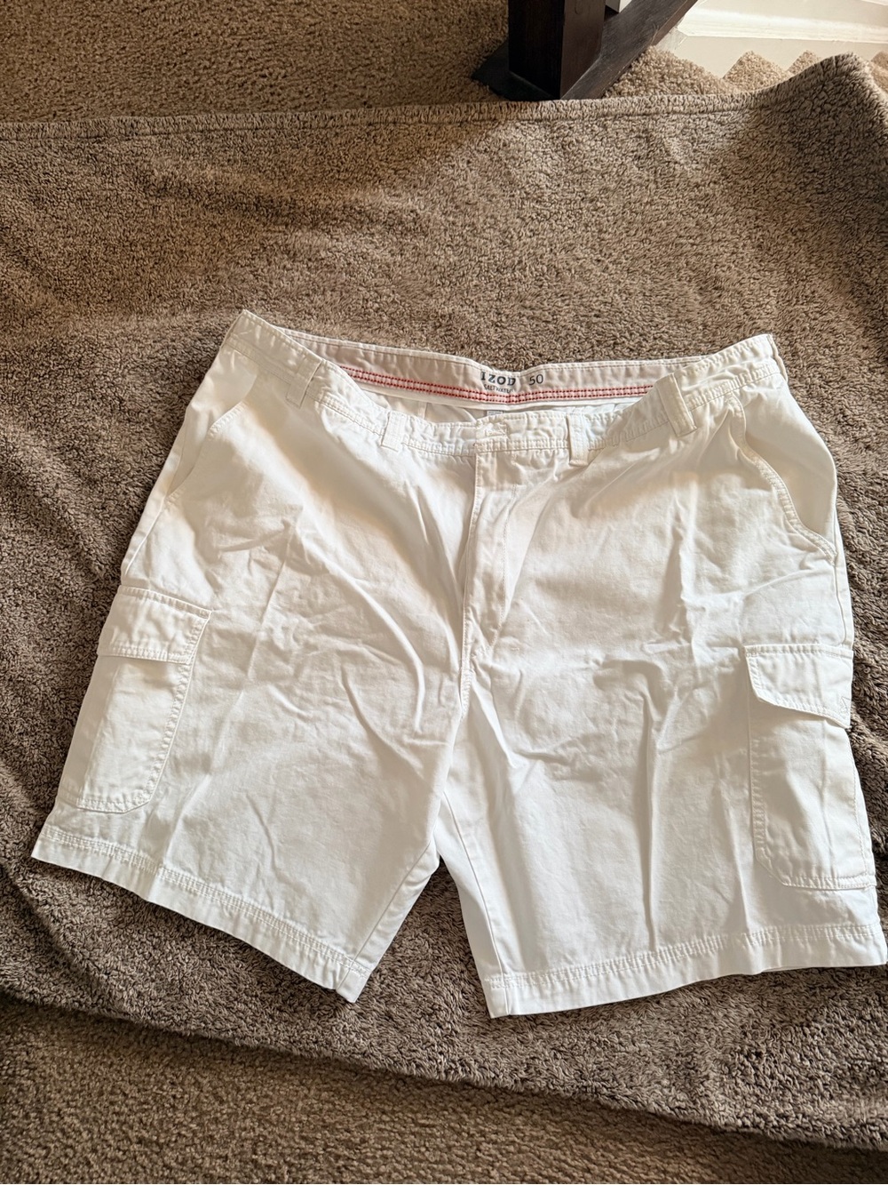 Izod White Men's Cargo Shorts